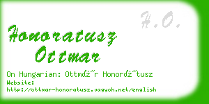 honoratusz ottmar business card